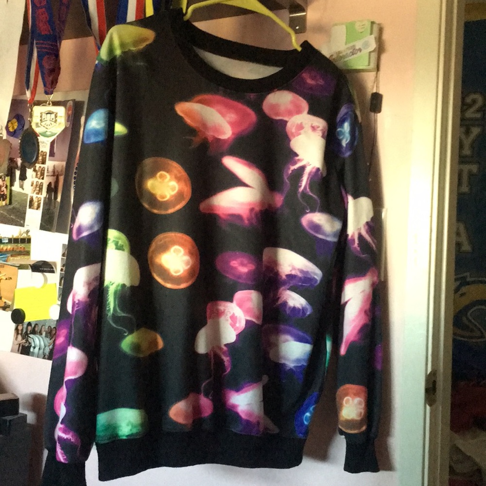 Rainbow jellyfish crewneck sweatshirt